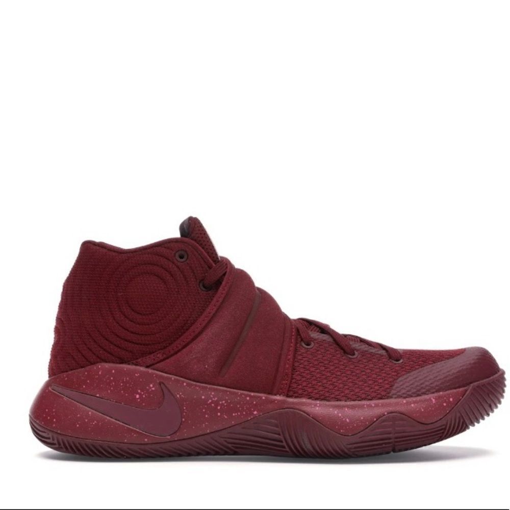 Size 7Y Nike Kyrie 2 826673-600 Maroon Knit Mid Suede Strap